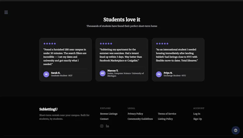 SublettingU screenshot 4