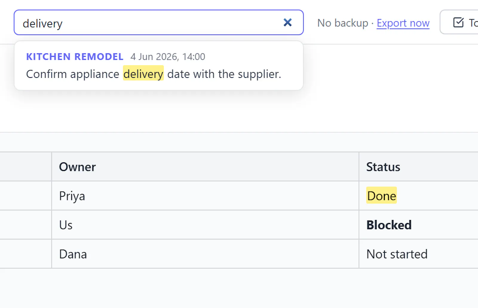 Organizer screenshot 3