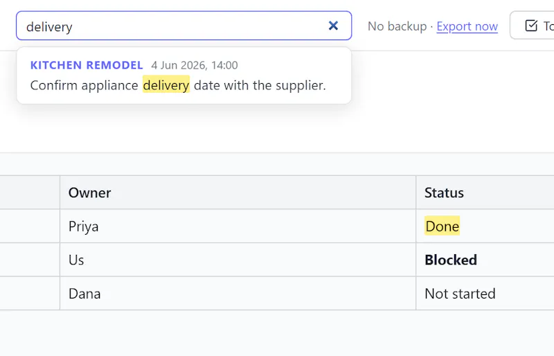Organizer screenshot 3