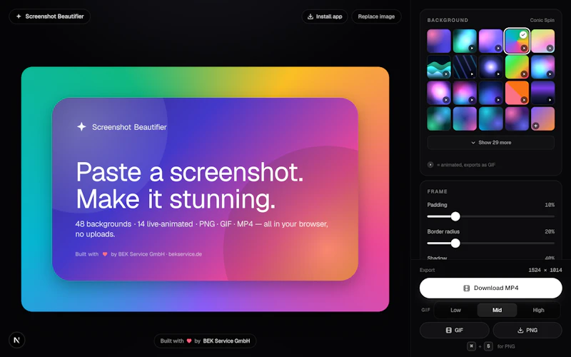 Screenshot Beautifier screenshot 2