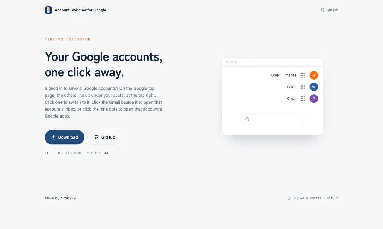 Account Switcher for Google gallery image