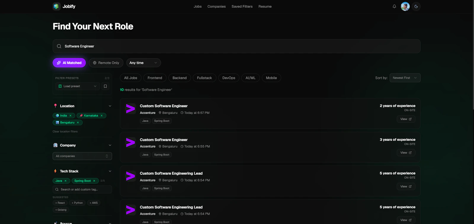 Jobify screenshot 2