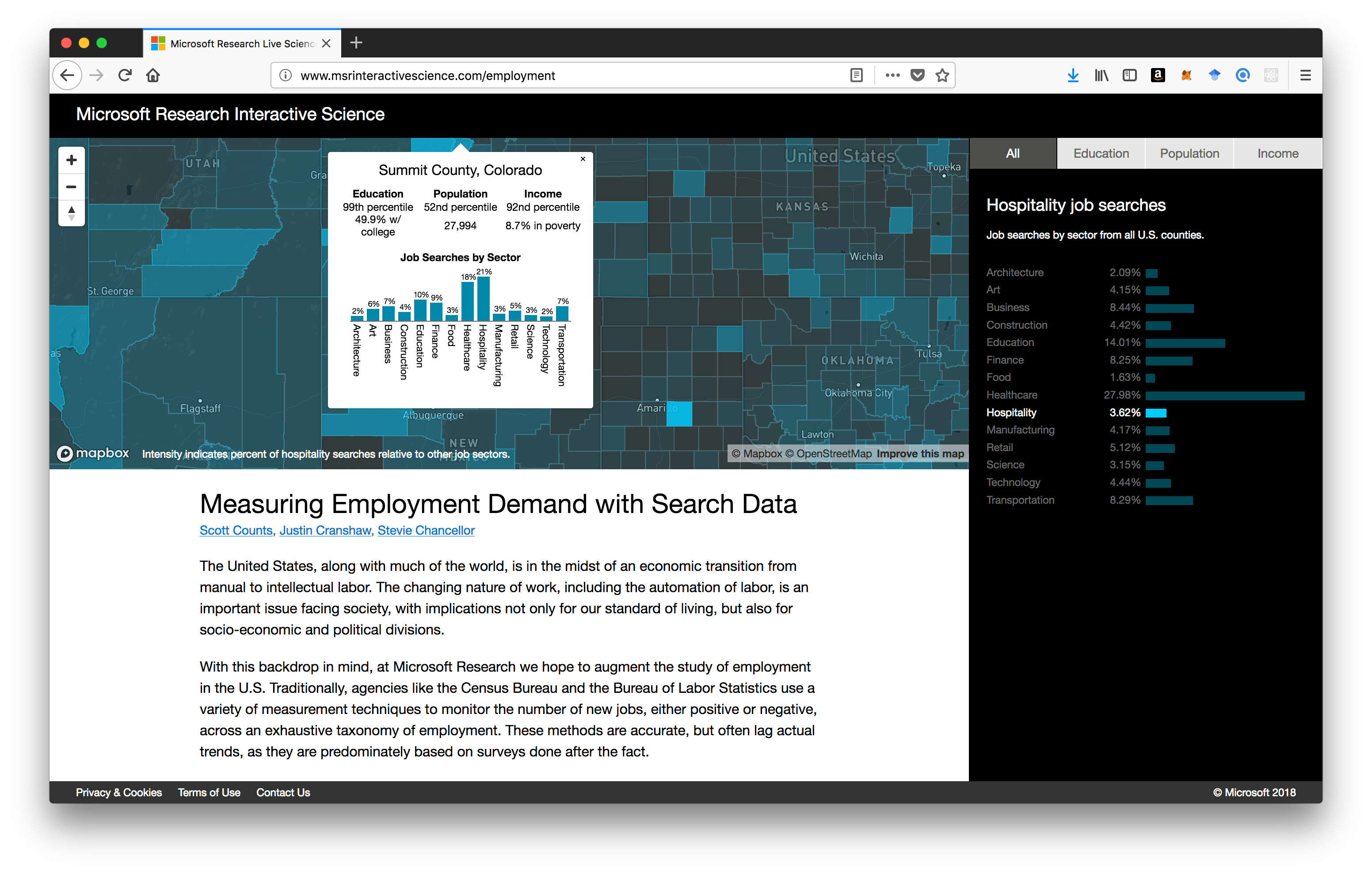 Map of US Employment gallery image