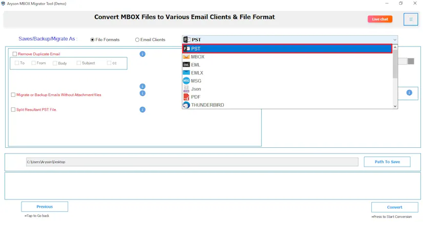 Aryson SeaMonkey to Outlook Converter gallery image