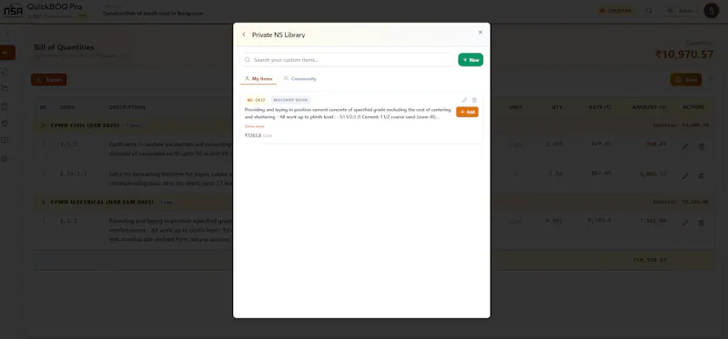 QuickBOQ Pro screenshot 8