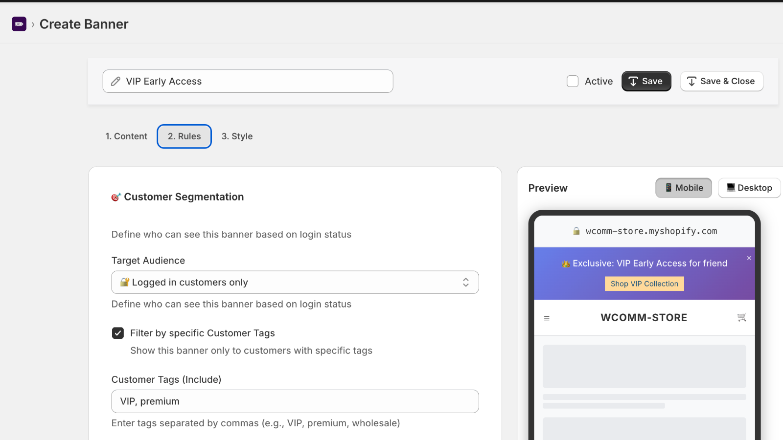 TagTour: Shopify App for Custom Banners gallery image