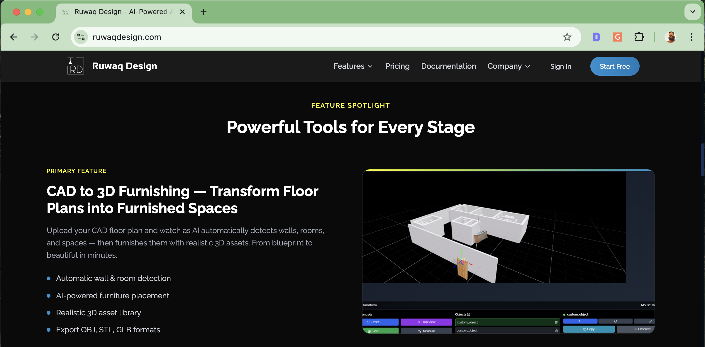 Ruwaq Design AI - Screenshot 2 showing product features and functionality