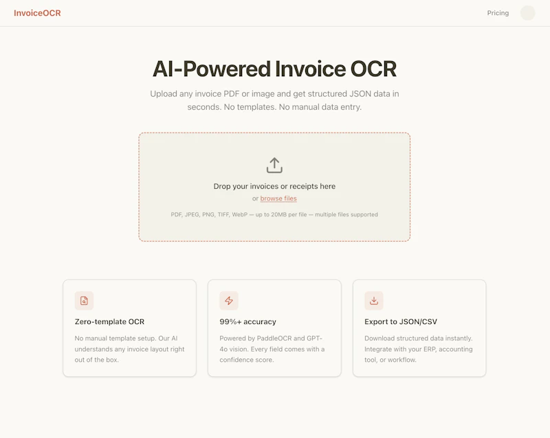 InvoiceOCR screenshot 2