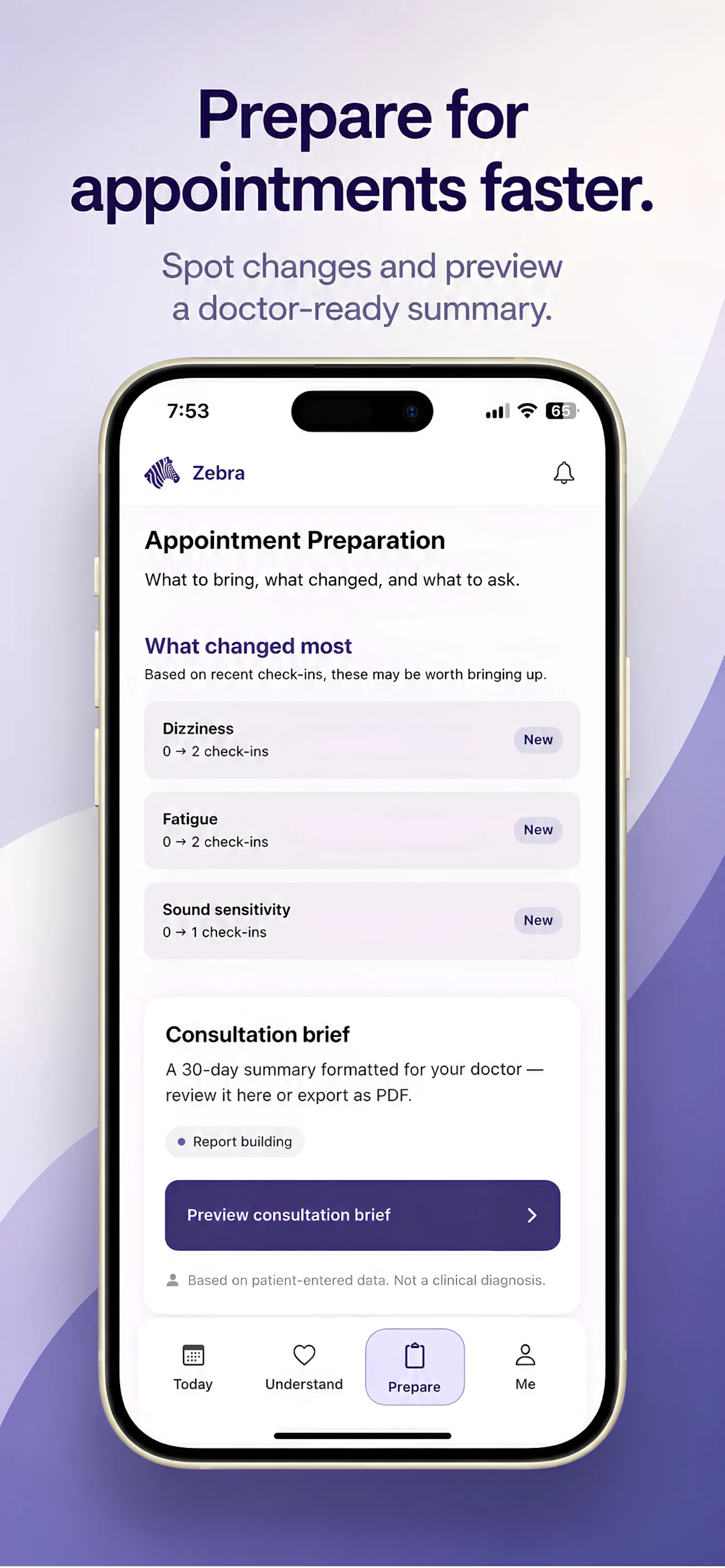 Zebra — Symptom tracker for POTS, EDS screenshot 3
