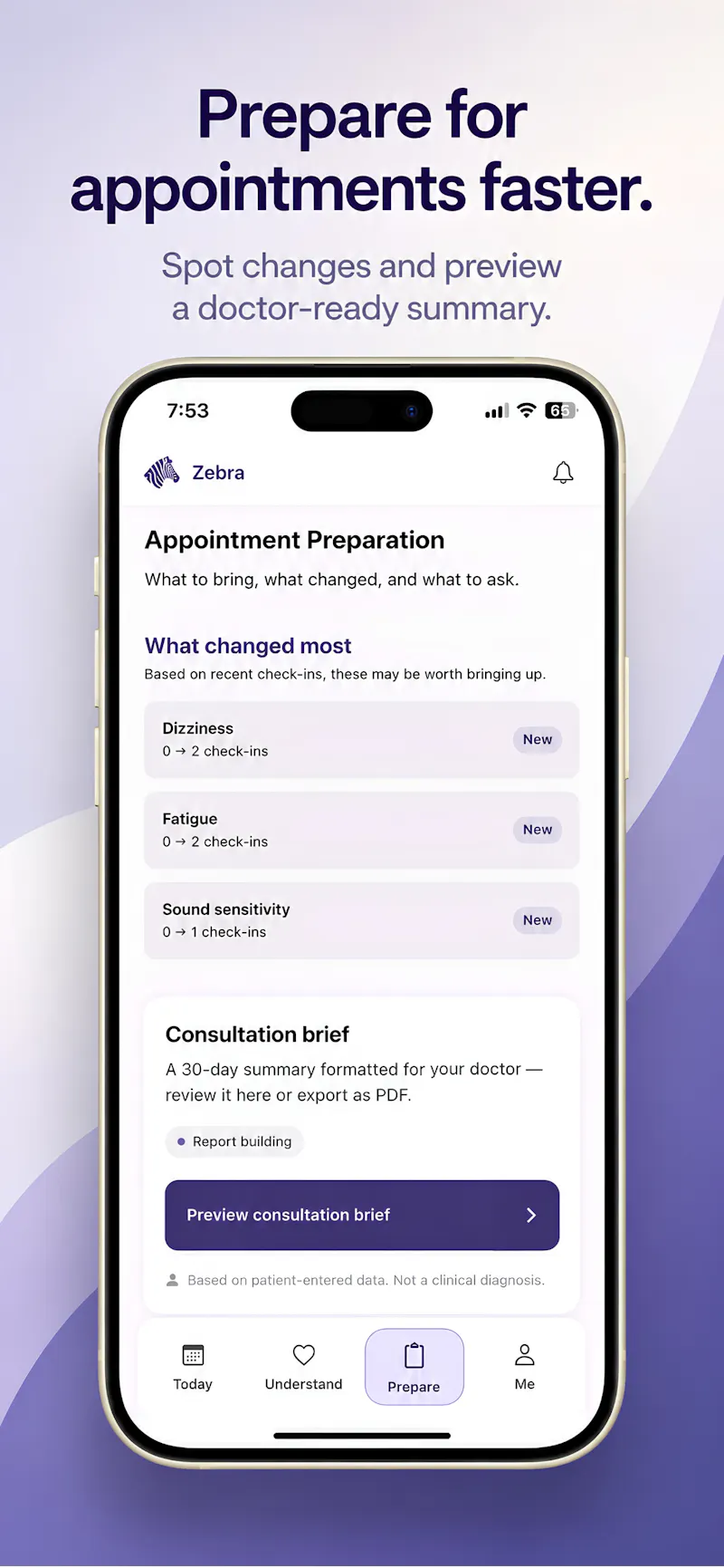 Zebra — Symptom tracker for POTS, EDS screenshot 3