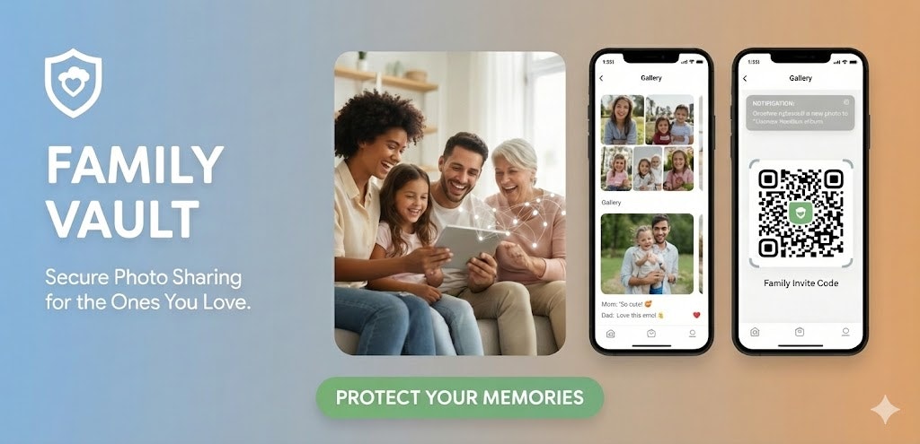 Family Vault - Main product screenshot demonstrating key features and user interface