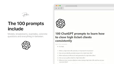 100 ChatGPT High-Ticket Prompts Bundle gallery image