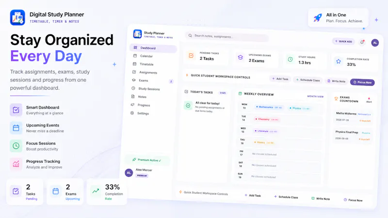 Study Planner - Timetable & Timer screenshot 1