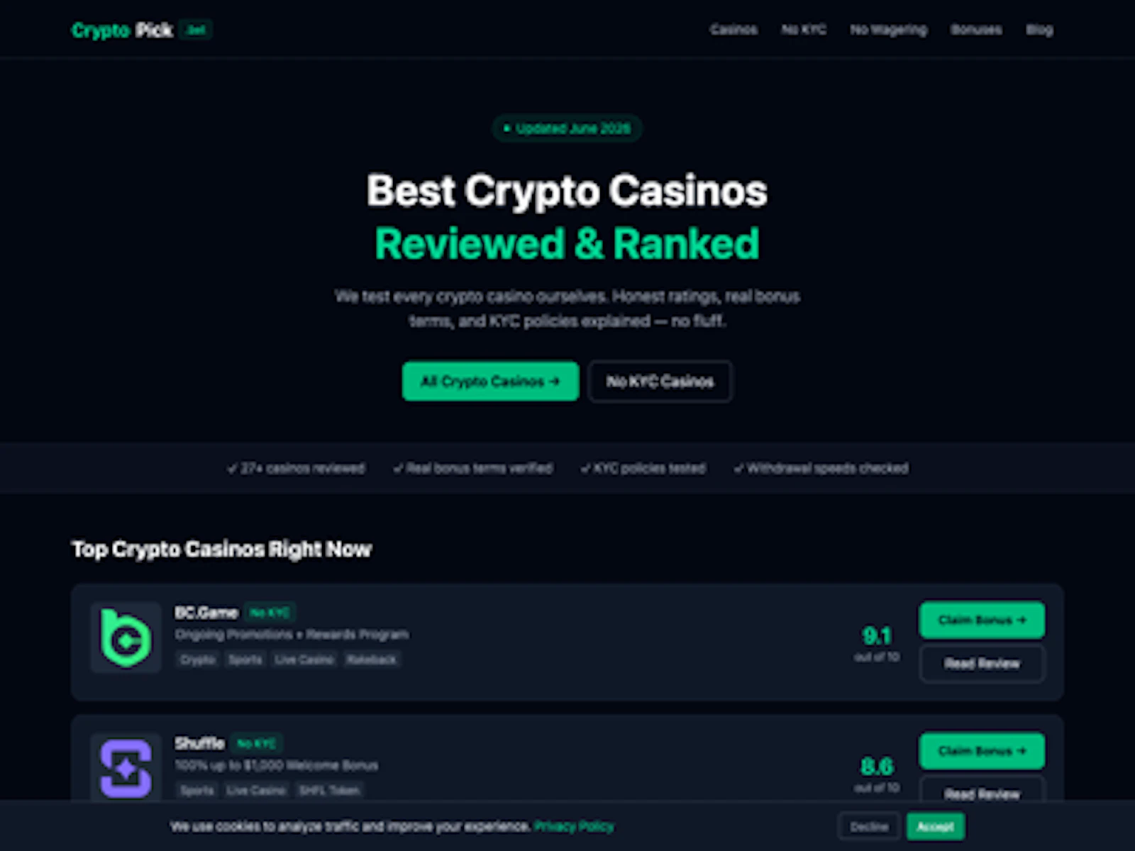 CryptoPick.bet screenshot 1