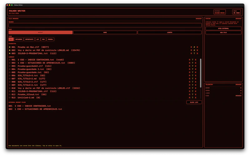 Falken Writer screenshot 4