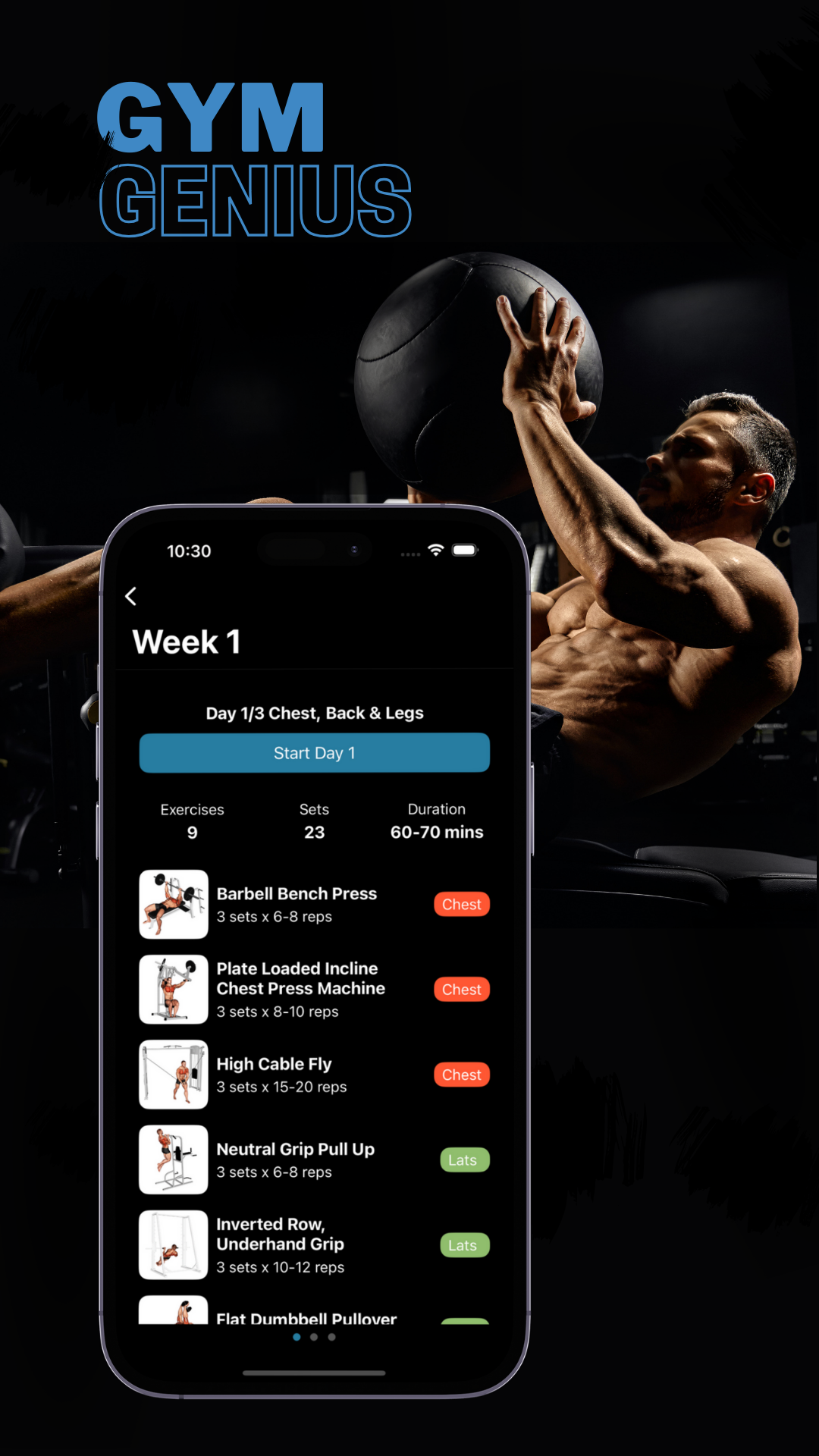 Média Genius du gymnase: planificateur d'entraînement 4