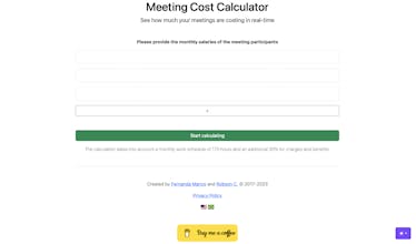 Meeting Cost Calculator gallery image