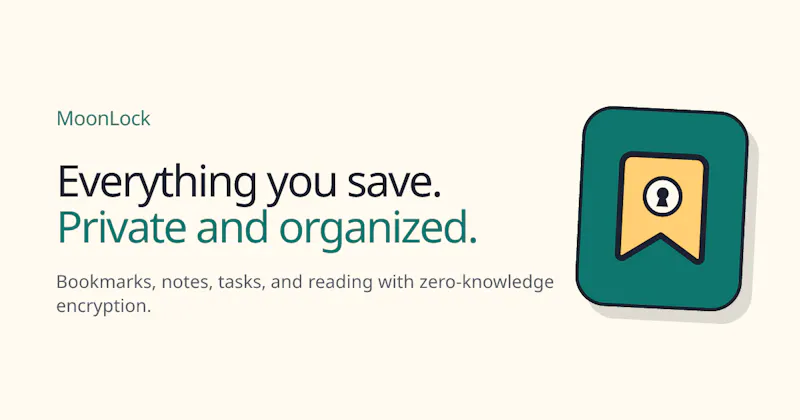 MoonLock - Private library for bookmarks screenshot 1