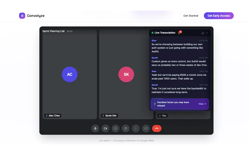 Convolyze - AI Meeting Notes & FactCheck screenshot 3