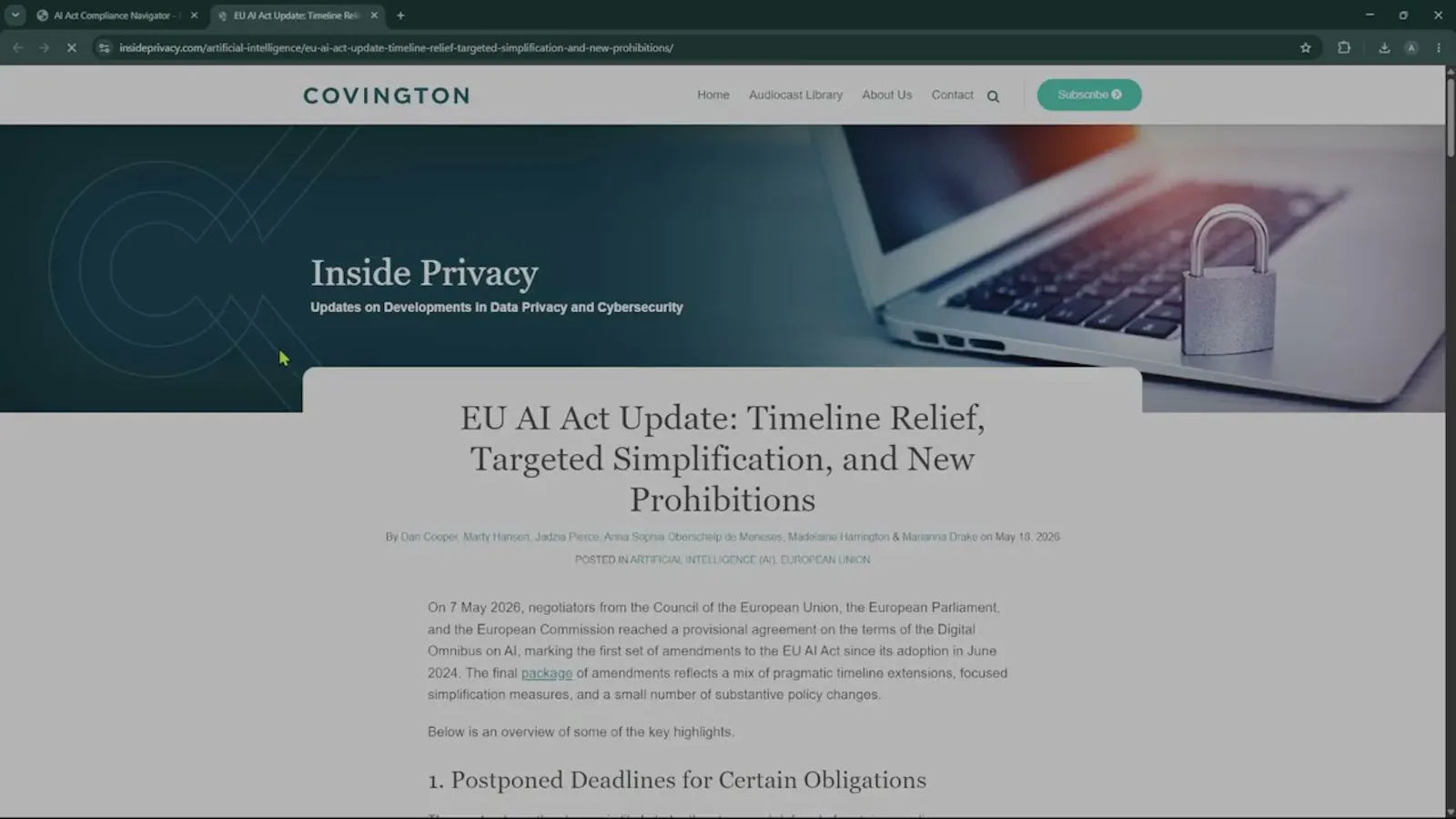 AI Act Compliance Navigator screenshot 1 (video preview)