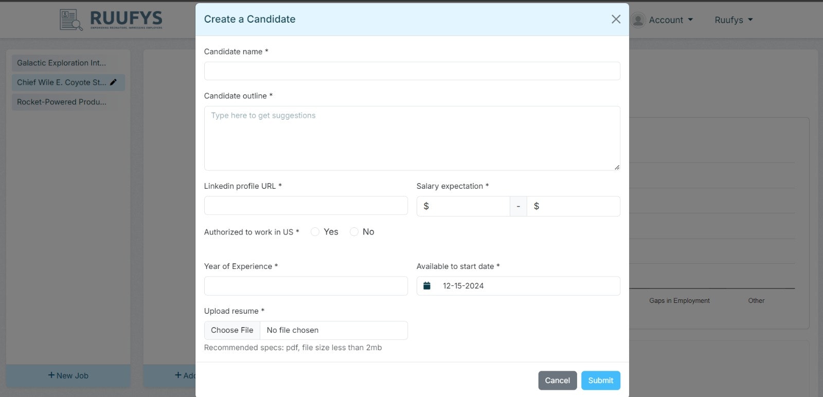 Ruufys - Software de reclutamiento para pequeñas agencias media 2