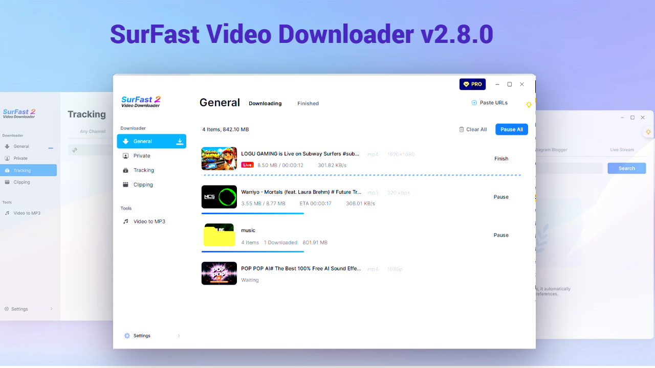 Surfast Video Downloader v2.8.0 - Descargar videos, listas de reproducción y clips con subtítulos media 2