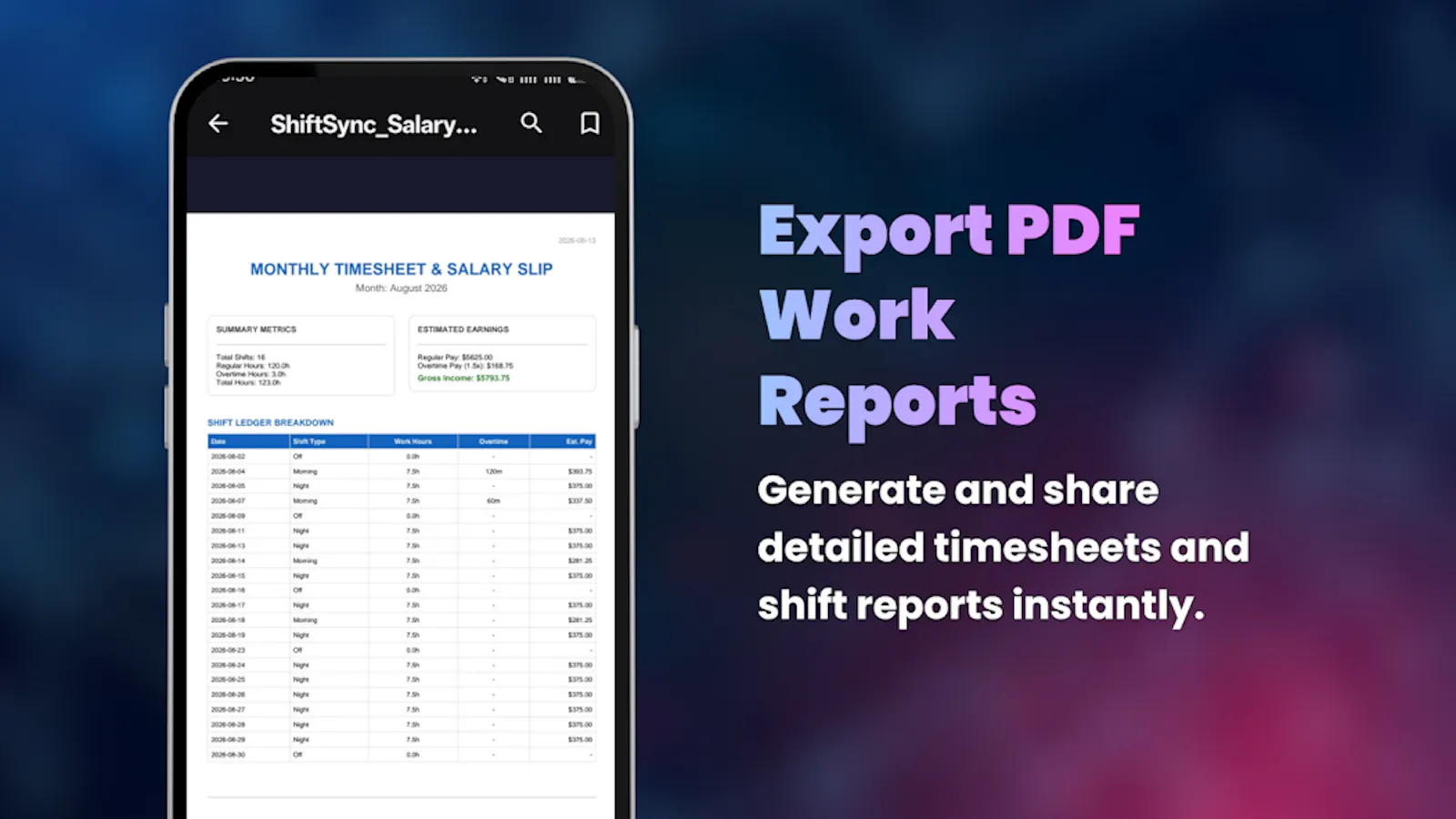 Shift Work Calendar & Roster screenshot 8