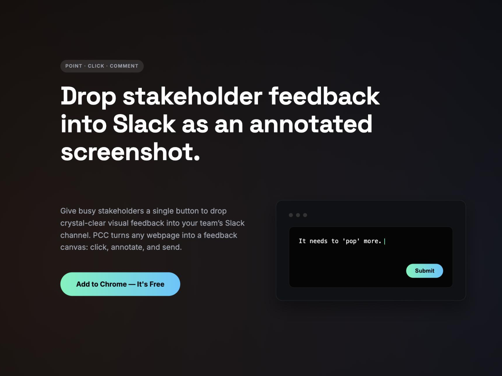Point-Click-Comment - Main product screenshot demonstrating key features and user interface