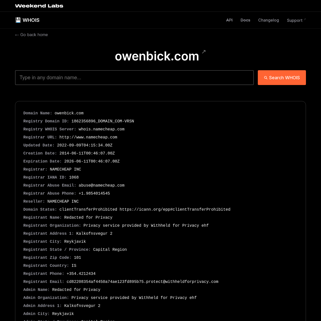 WHOIS by Weekend Labs gallery image