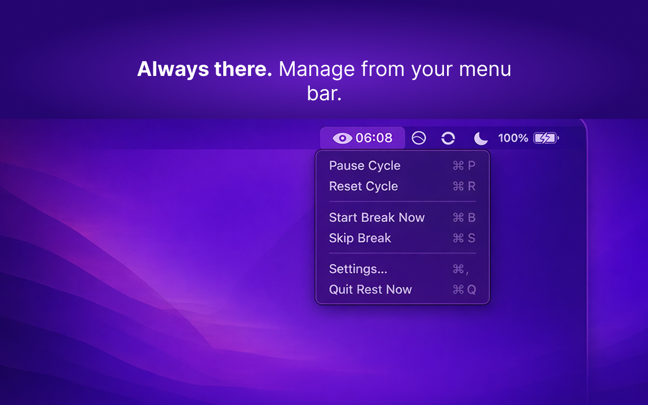 Rest Now - Screen Break Timer - Screenshot 3 showing product features and functionality