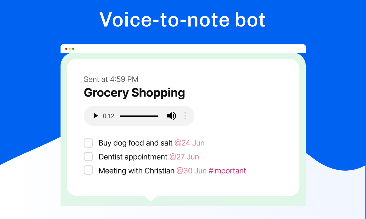 Yaranga: Voice-to-Note Bot on WhatsApp - Main product screenshot demonstrating key features and user interface