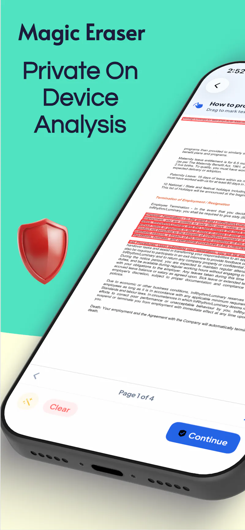 Clause Contract Analyzer iOS screenshot 2