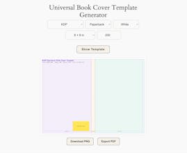 Universal Book Cover Template Generator gallery image