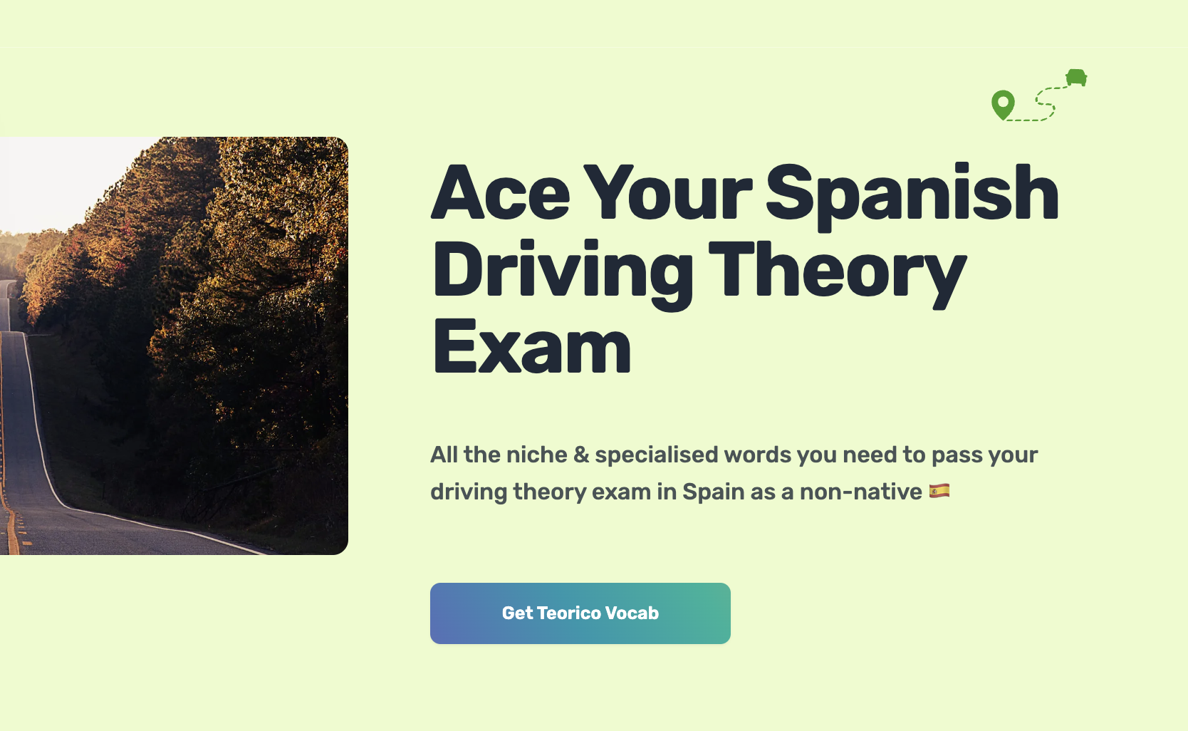 startuptile Teorico Vocab-Advanced words to ace the Spanish Driving Theory Exam