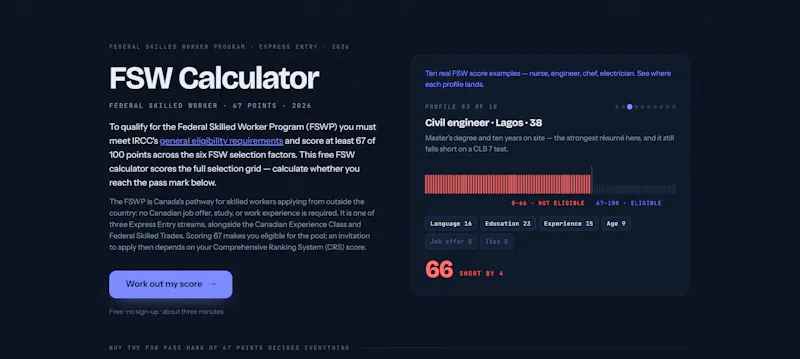 FSW Calculator  screenshot 1