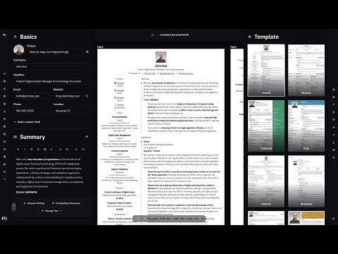 startuptile Reactive Resume v4-A free and open-source resume builder