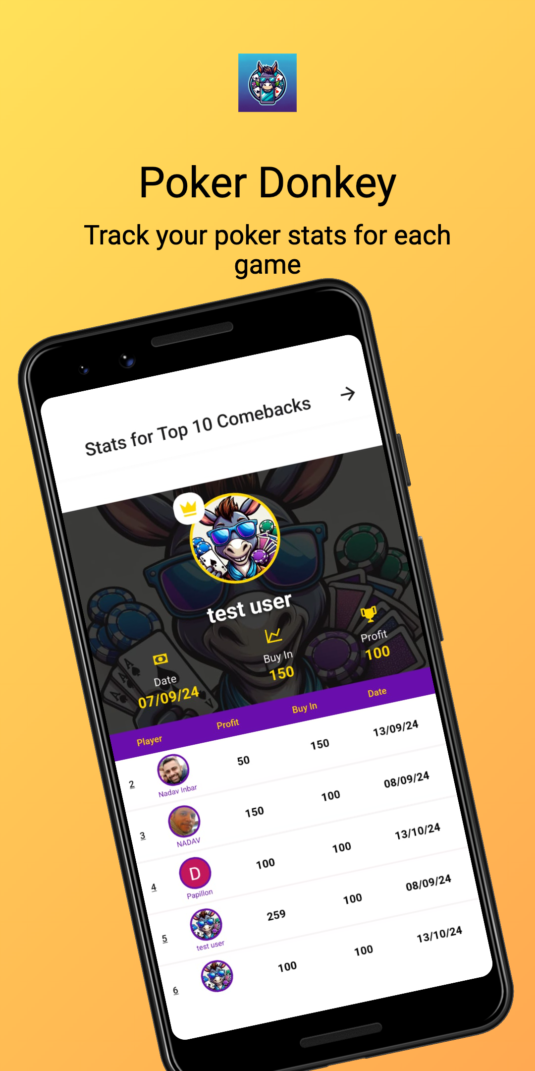 Poker Donkey - Stats Tracker gallery image