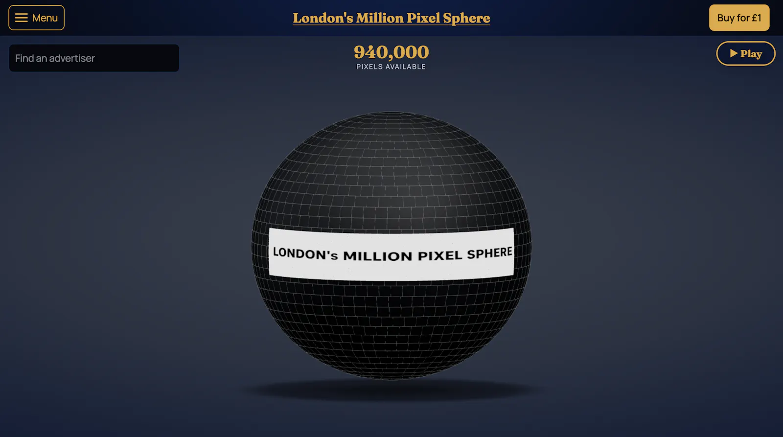 London's Million Pixel Sphere screenshot 1