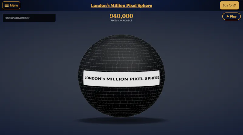 London's Million Pixel Sphere screenshot 1