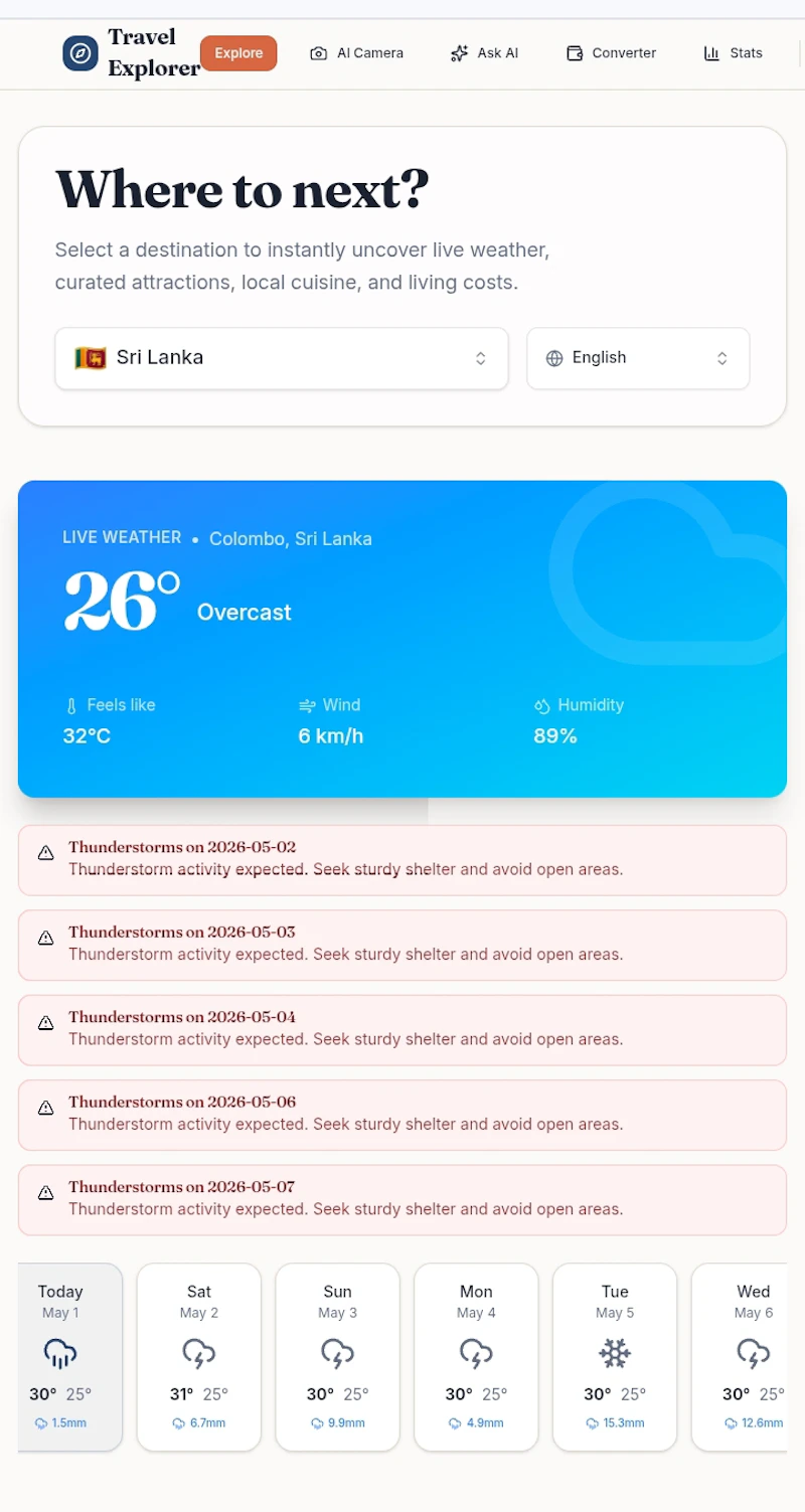 Travel Explorer  screenshot 1