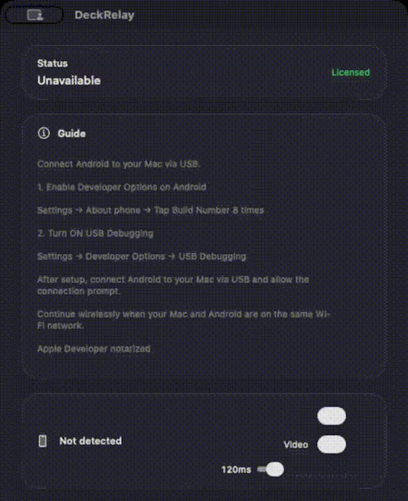 DeckRelay screenshot 2