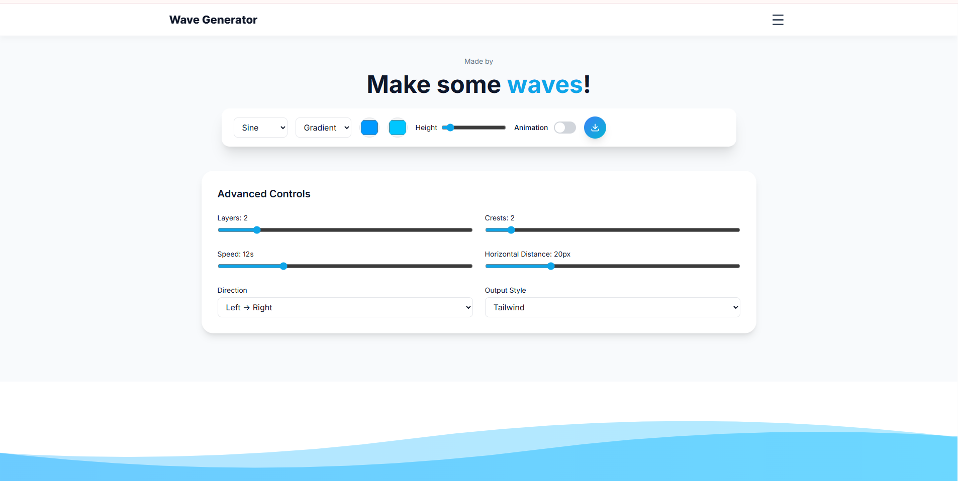 WaveGenerator.io - Main product screenshot demonstrating key features and user interface