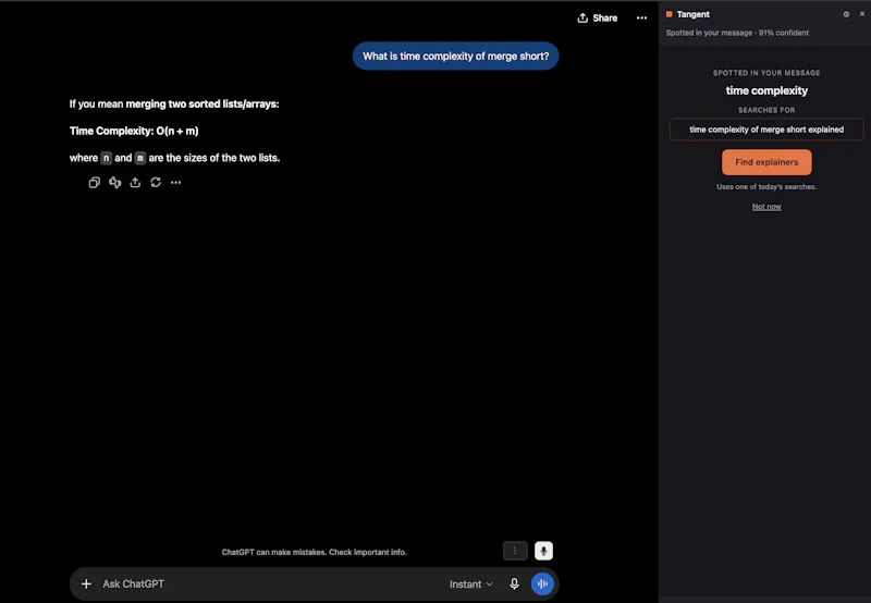 Tangent — Explainers for AI Chats screenshot 3