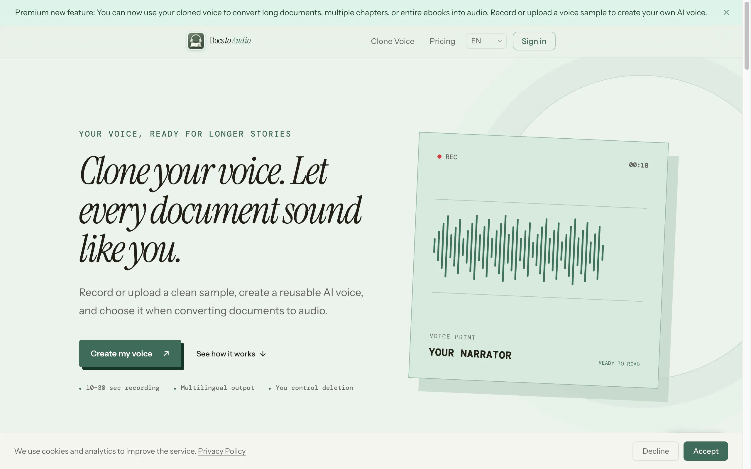 DocsToAudio gallery image