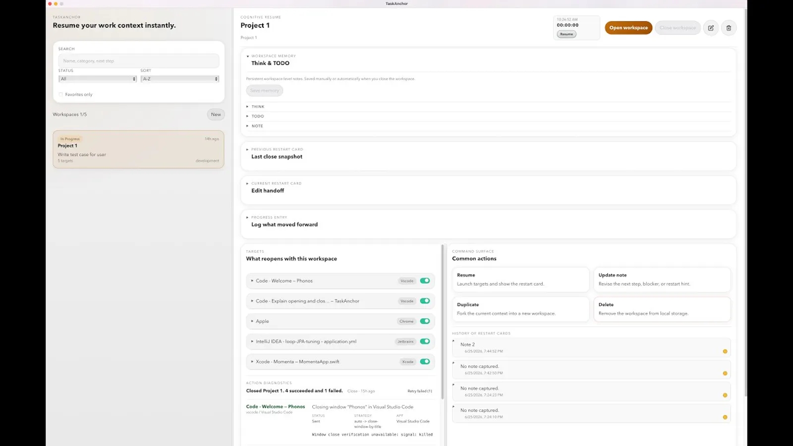 TaskAnchor screenshot 1 (video preview)