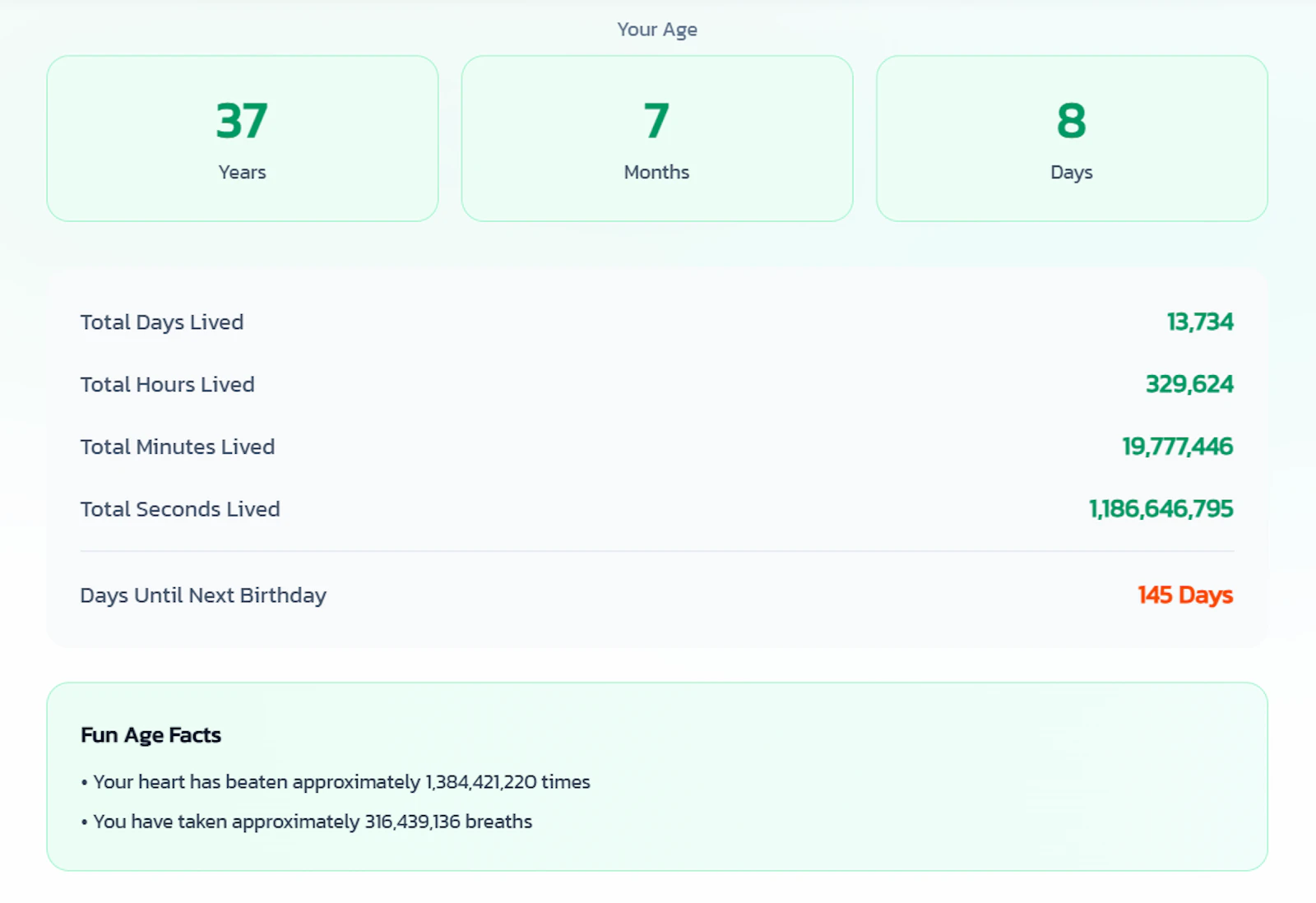 Online Age Calculator screenshot 3