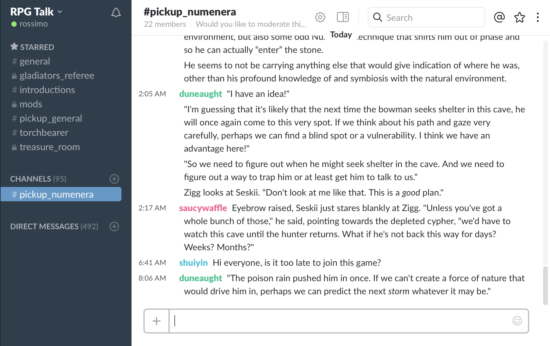 RPG Talk on Slack