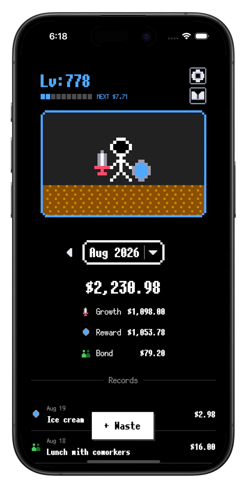 WasteLvl: Spending Tracker screenshot 2