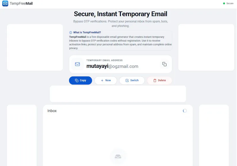 TempFreeMail: Disposable Email screenshot 2