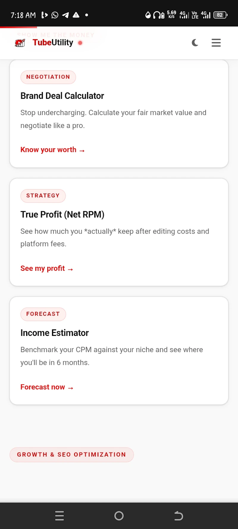 TubeUtility — Free Tools for YT Creators screenshot 4